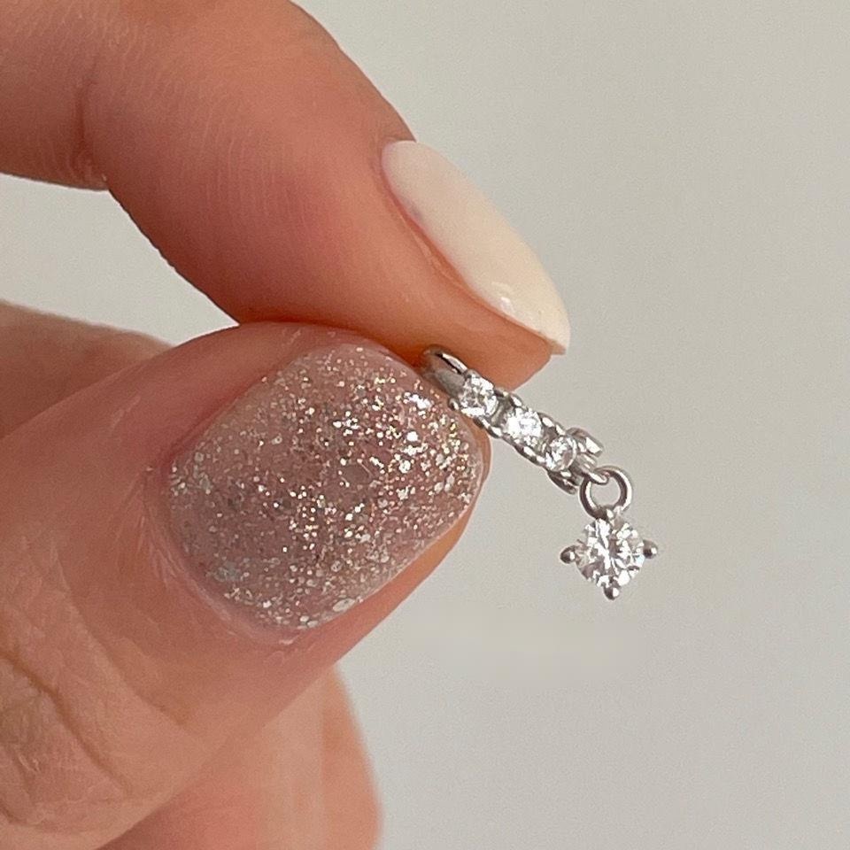 Bông Tai Đính Đá zircon Phong Cách Harajuku Đường Phố Cá Tính Cho Nam Nữ