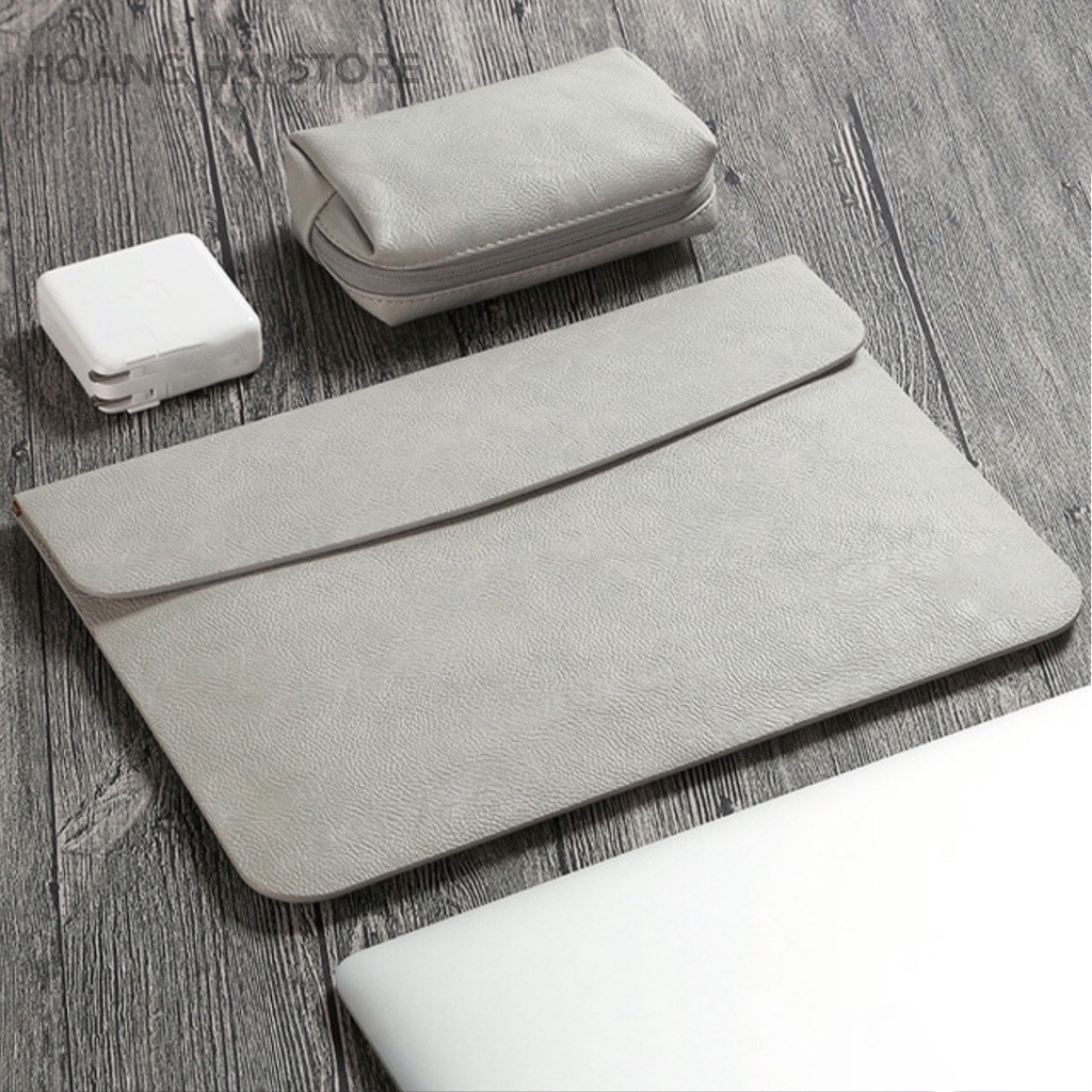 Bao da chống sốc cao cấp cho macbook, laptop, surface pro, hp envy, dell xps kèm ví đựng phụ kiện