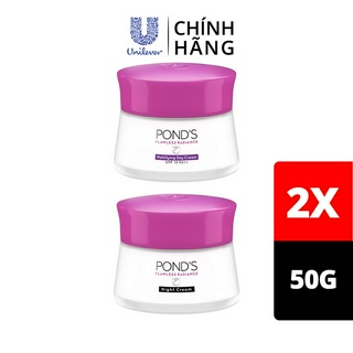 Combo Kem Dưỡng Ẩm Pond's Flawless Radiance Derma+ Ngày 50g + Đêm 50g