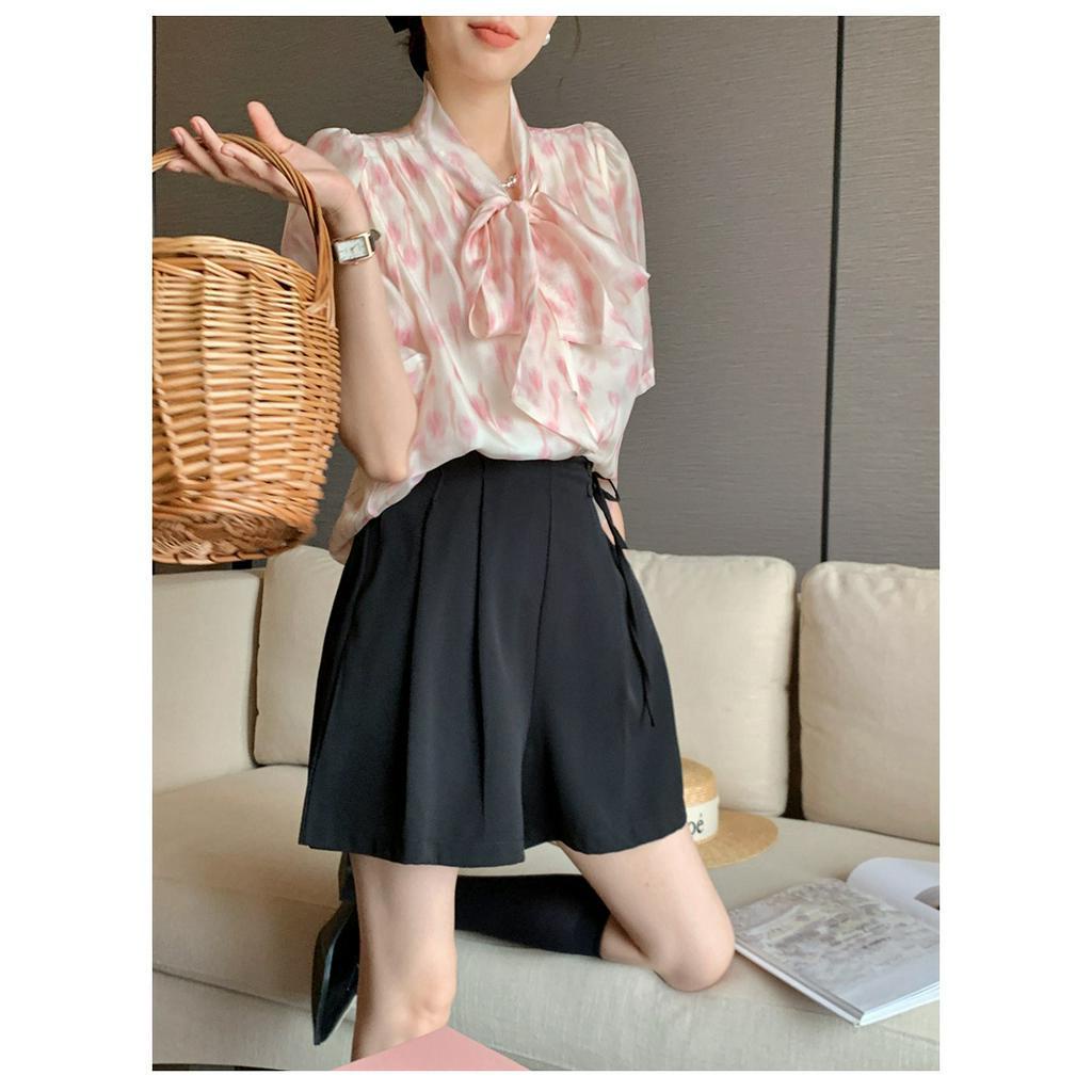 Áo Voan Cột Dây Tay Ngắn Lãng Mạn Mùa Hè 62412