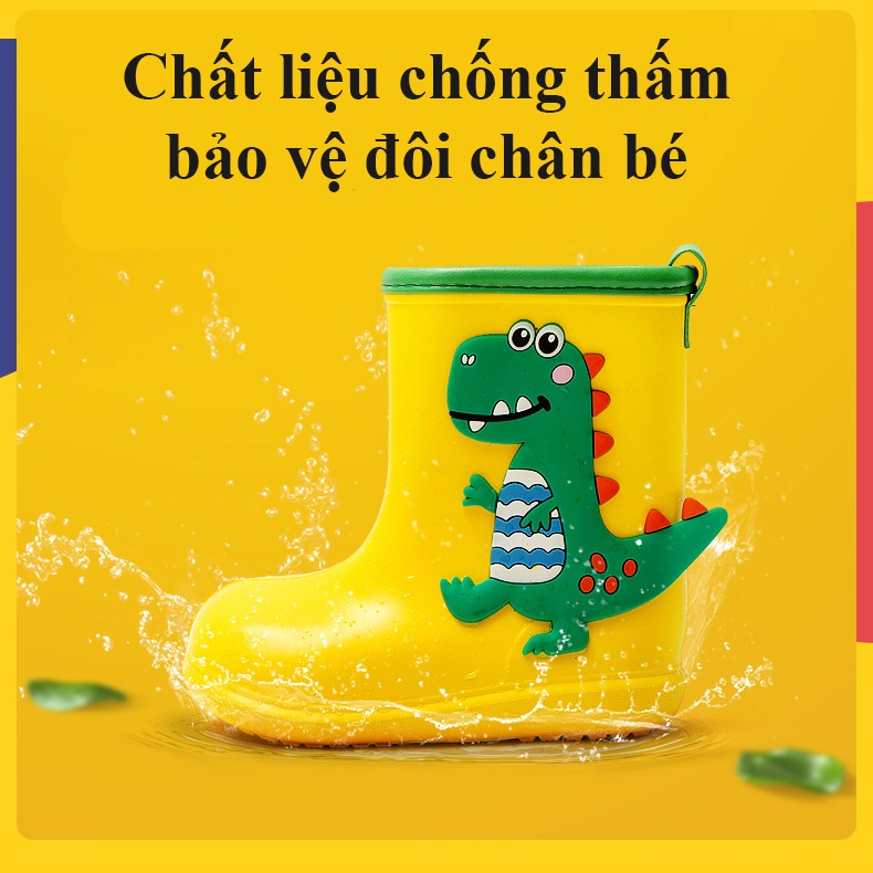 Ủng giày đi mưa dã ngoại cho bé hình pony và khủng long cao cấp - ủng trẻ em siêu nhẹ cao cấp