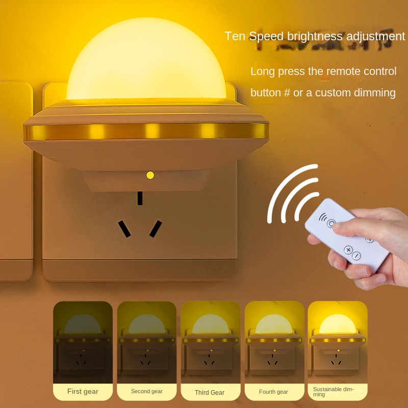 Đèn Ngủ led Dạ Quang Hình UFO Bảo Vệ Mắt Điều Khiển Từ Xa Phong Cách Mới