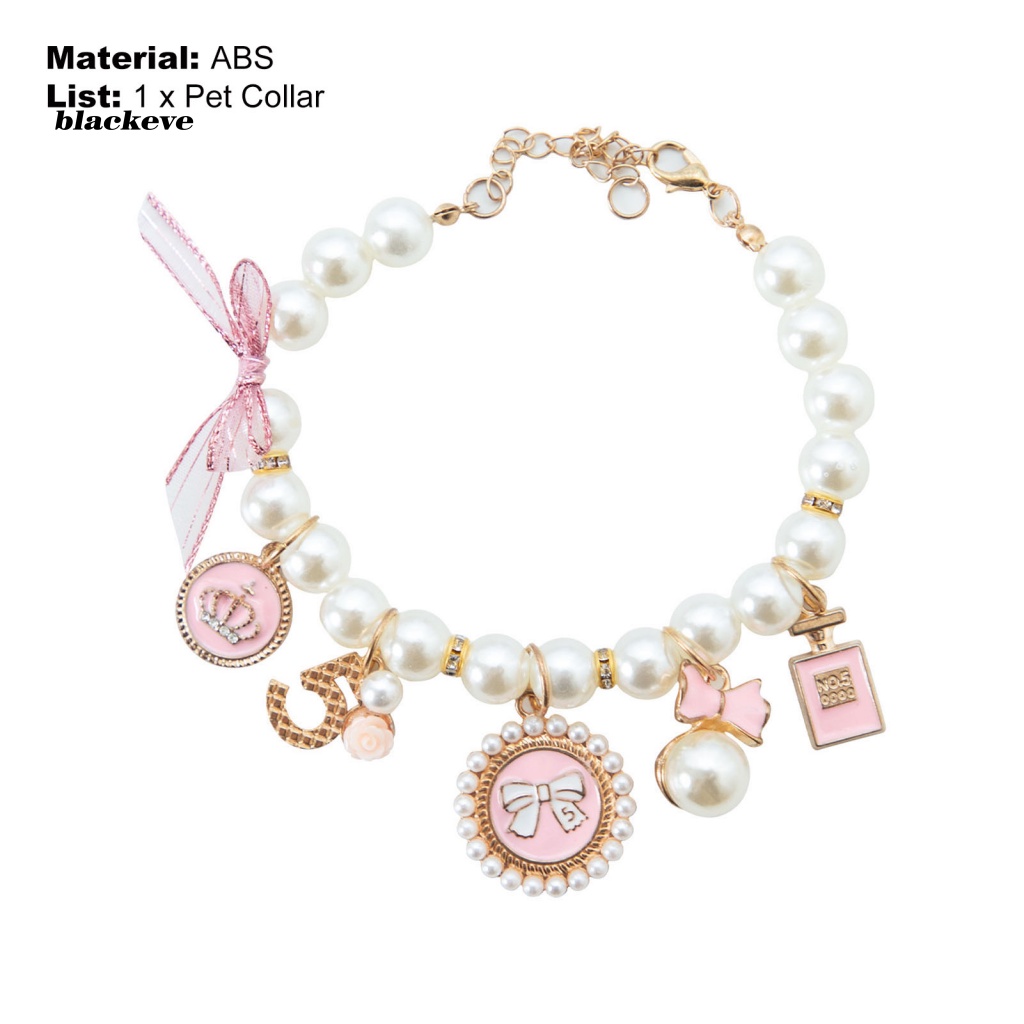 Vòng Cổ Ngọc Trai Nhân Tạo Phối Mặt Hoạt Hình Dễ Thương Cho Thú Cưng