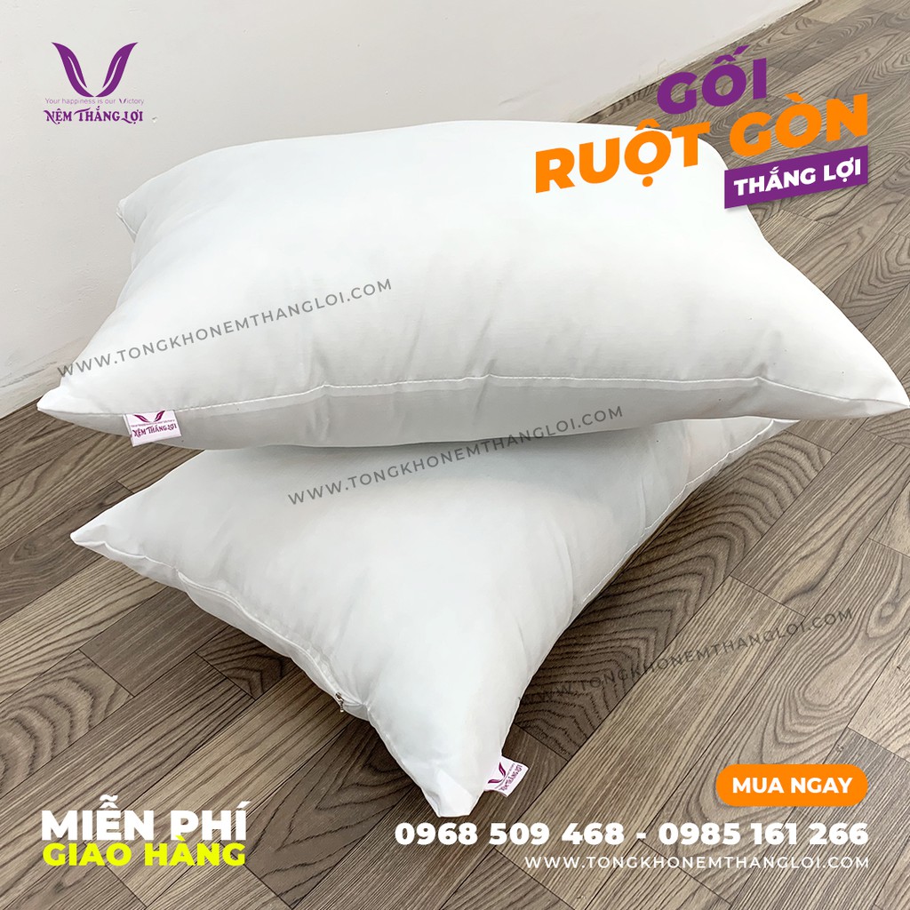 Gối Nằm Ruột Gòn Nhỏ 40x60 - Chính Hãng Thắng Lợi (giặt được)