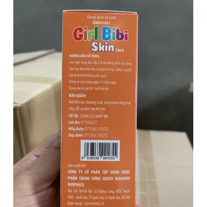 Dung dịch vệ sinh trẻ em kháng khuẩn GIRL BIBI ngăn mùi hôi giảm nấm ngứa cho bé LAHUTU