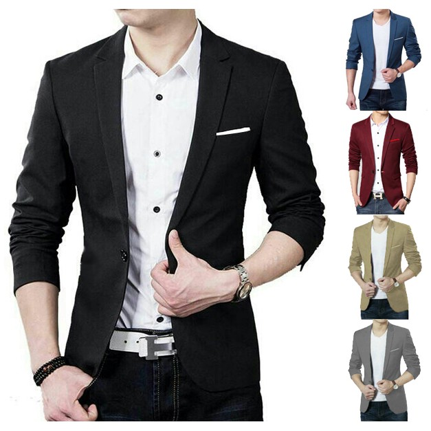 (Blazer Hugo) Áo Khoác Cotton Co Giãn Cho Nam Màu Sắc