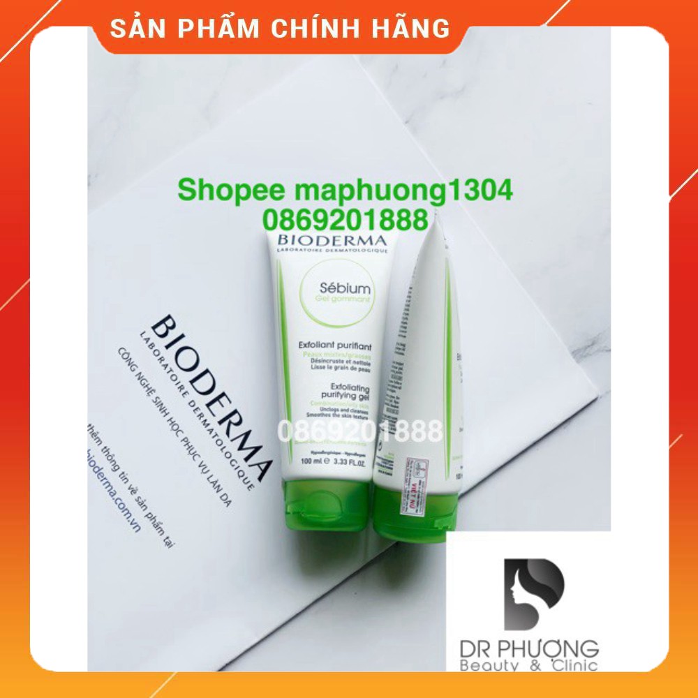 CHÍNH HÃNG Tẩy da chết Bioderma sebium Gel Gommant