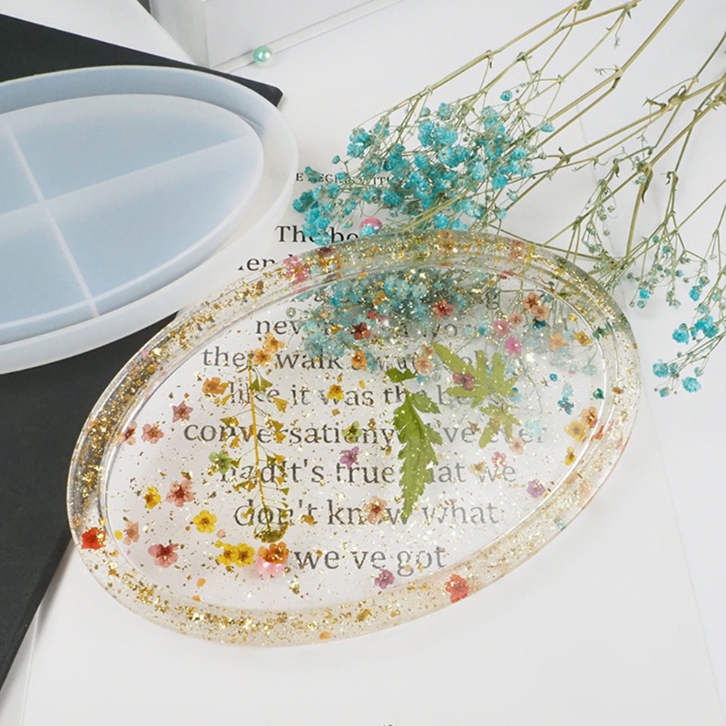 Khuôn Silicone Làm Khay Đựng Trái Cây Hình Oval Tiện Dụng Diy