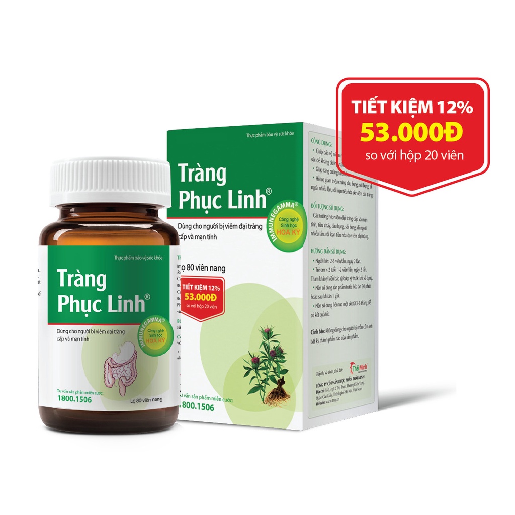 Tràng Phục Linh (Lọ 80 viên)