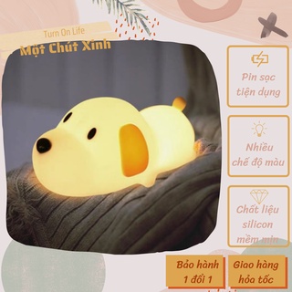 Đèn cún cảm ứng silicon ❤️FREESHIP❤️ đèn ngủ dễ thương