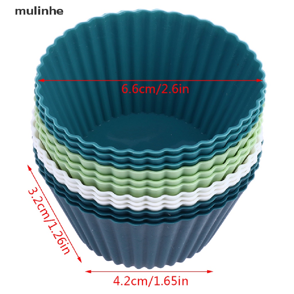 Set 12 Khuôn Silicon Làm Bánh Muffin Tái Sử Dụng Tiện Lợi vn