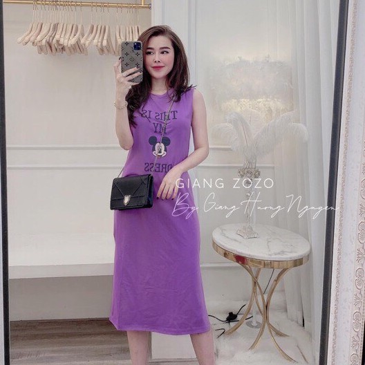 váy suông in đầu mickey drees 5 màu cá tính