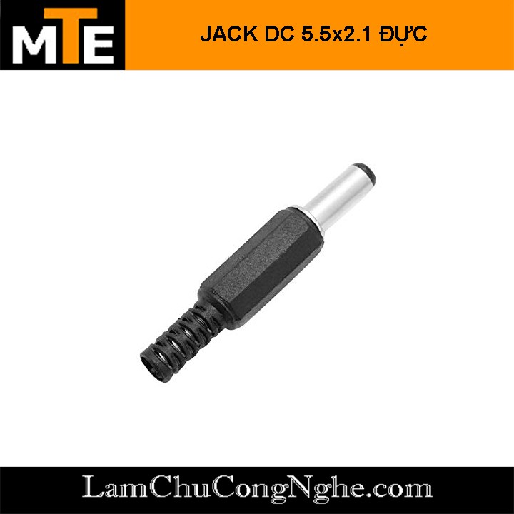 Jack nguồn DC 5.5×2.1mm đực-cái tròn (DC-005/DC-022)