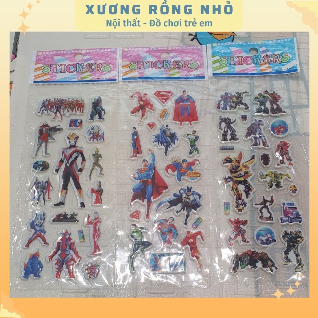 Sticker dán sổ, set sticker 9x12 cm hoạt hình trang trí nhiều chủ để xinh xắn cho bé yêu