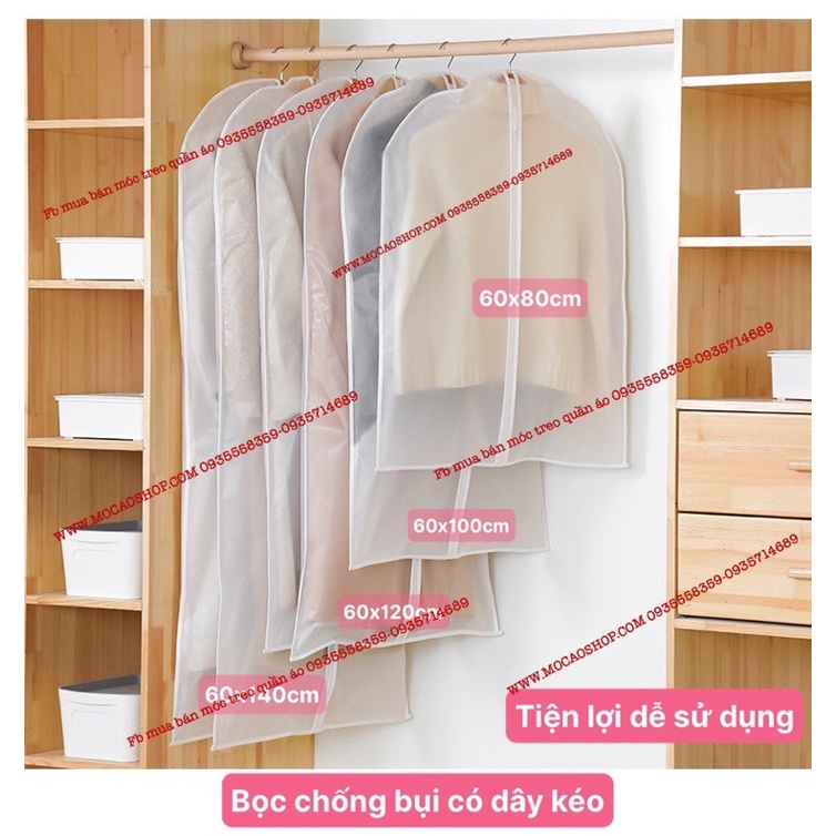 Túi bảo vệ , bọc chống bụi quần áo có dây kéo