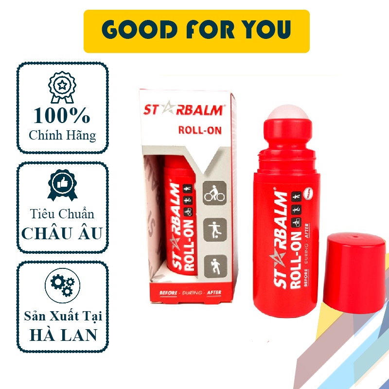 Chai Lăn Làm Nóng Starbalm Roll-On Warm Làm Ấm Cơ Sau Vận Động Chai ( 75ml ) - Hà Lan - Good For You