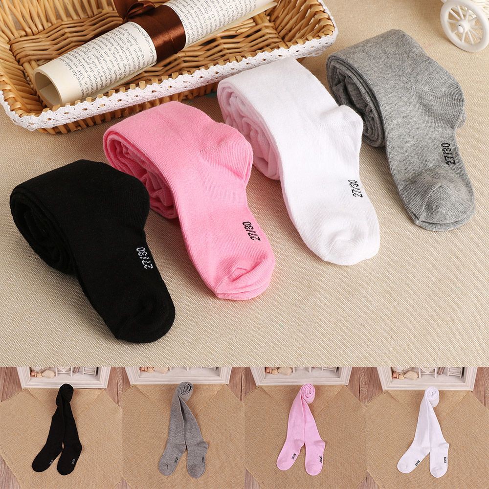 Quần tất đan len màu trơn mềm mại xinh xắn cho bé gái 0-6 tuổi