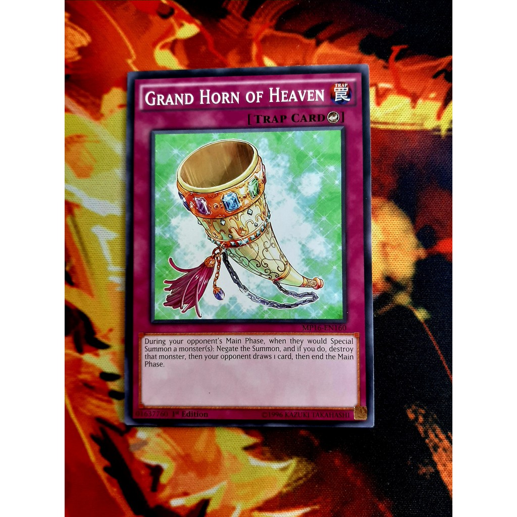 [ ĐỖ LẠC SHOP ] THẺ BÀI YUGIOH- TRAP-Grand Horn of Heaven  Common 1st Edition