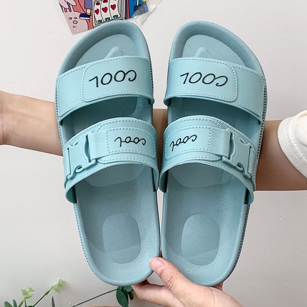 IELGY Dép quai ngang đế dày phong cách thể thao cho nữ