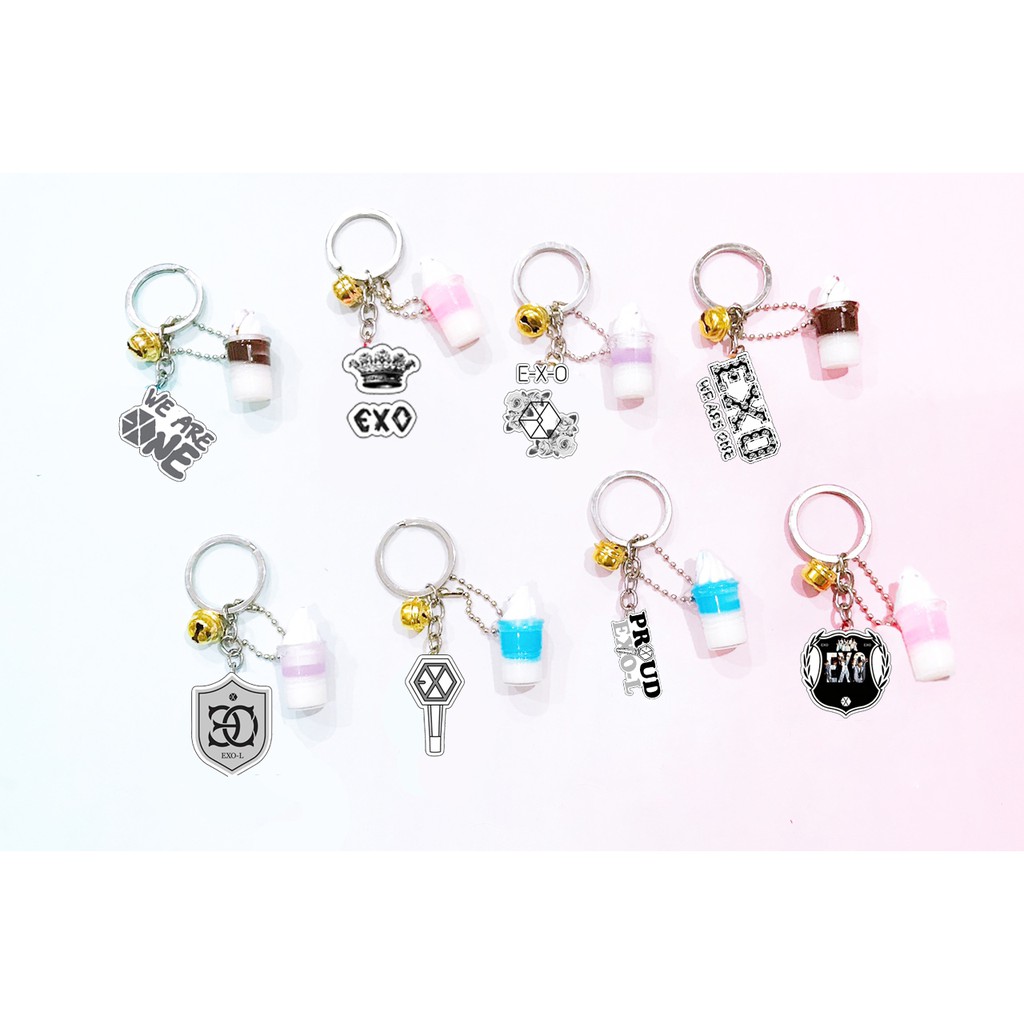 Móc khoá twice wanna one ly kem MKK26 móc khoá cute dễ thương hoạt hình thần tượng