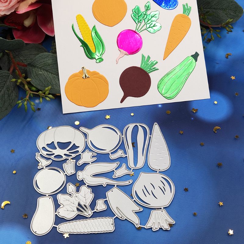 Khuôn Cắt Giấy Làm Từ Kim Loại Hình Rau Củ Trang Trí Scrapbook