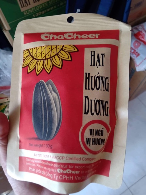 Combo 10 gói Hạt hướng dương vị dừa/Ngũ vị Chacheer 130gr