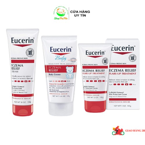 Kem giảm chàm Eucerin Eczema Relief cho bé từ 3 tháng và người lớn.