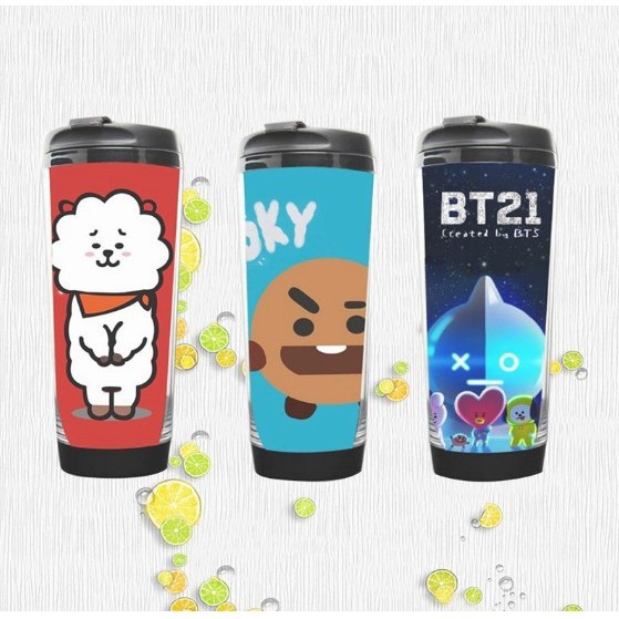 Bình nước thuỷ tinh KPOP BTS bt21