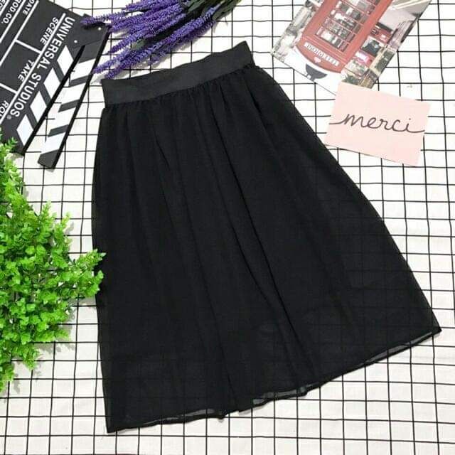 Chân váy xòe 2 lớp