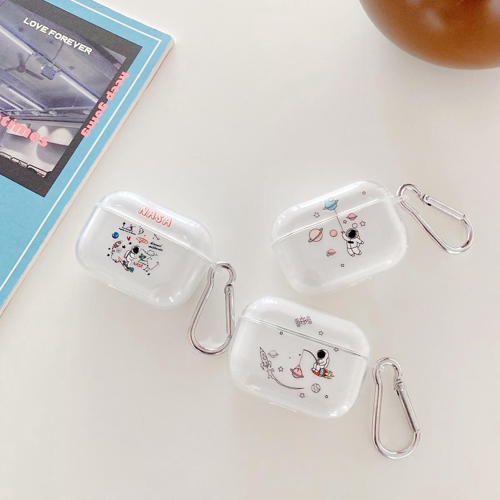 New astronaut capa For AirPods 2/1 Pro Case ins Cute Pendant keyring headphone cases For Air pods 3 Pro silicone Earphone Cover