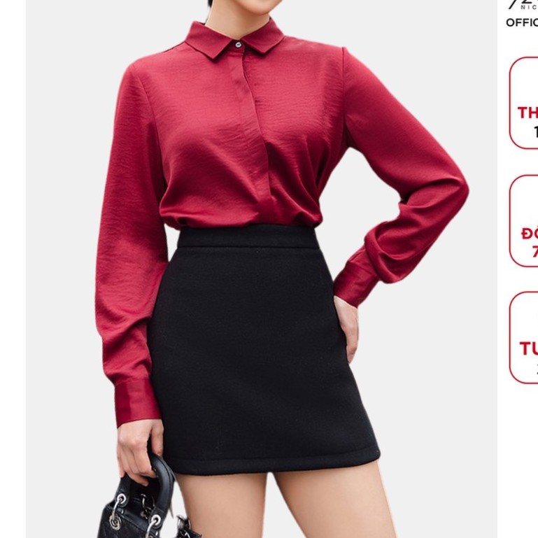 Chân váy nữ 92WEAR đủ màu, dáng A basic JAA1552