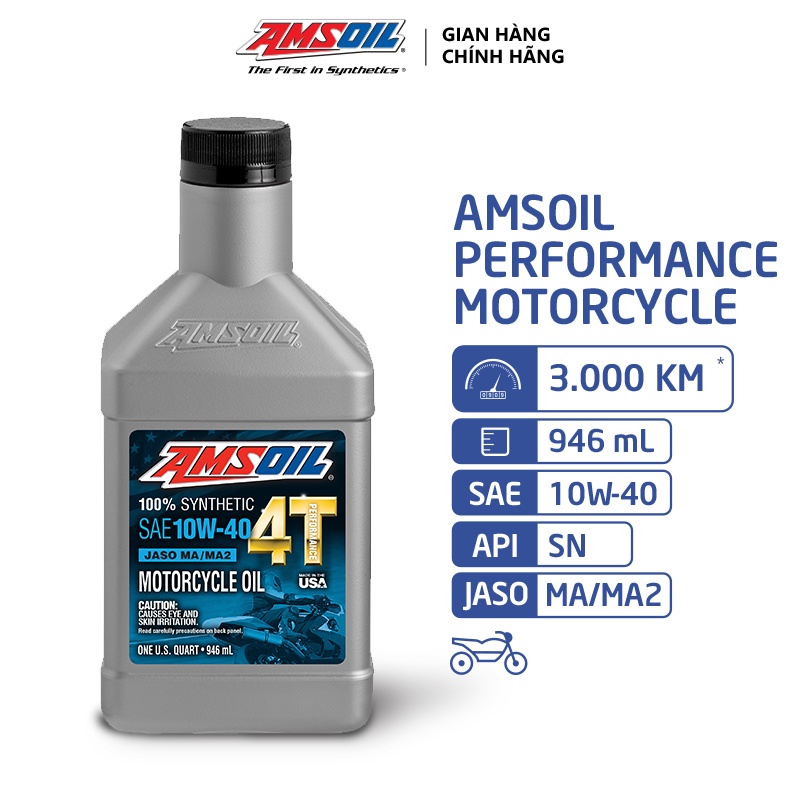 Nhớt Xe Số Amsoil Performance 10w40 946ml