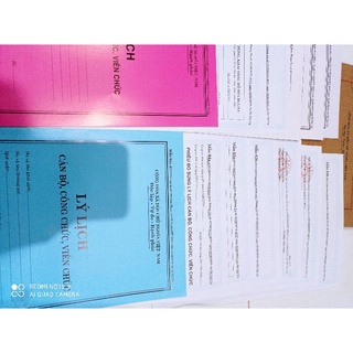 Hồ Sơ Cán Bộ Công Chức, Viên Chức tt07/2019 Combo( 100 bộ)