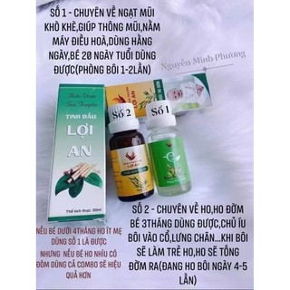 Combo tinh dầu trầu không và Tinh Dầu Ho Đờm Lợi An + cao lá thường xuân tỏi đen chanh đào