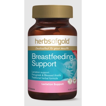 Lợi sữa Úc Herbs Of Gold Breastfeeding Support lọ 60 viên - Úc