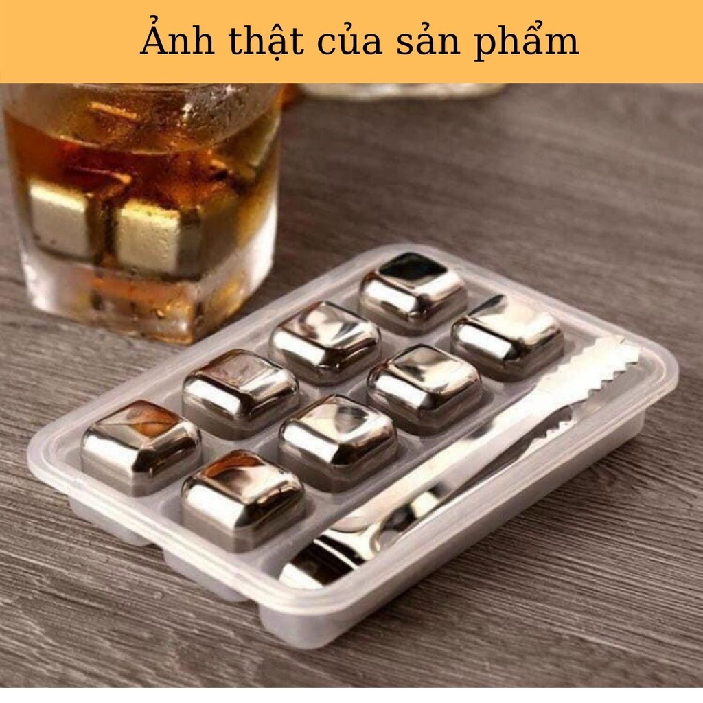 Đá Lạnh Vĩnh Cửa Không Tan Cooling cubes chất liệu inox 304 an toàn cho sức khỏe