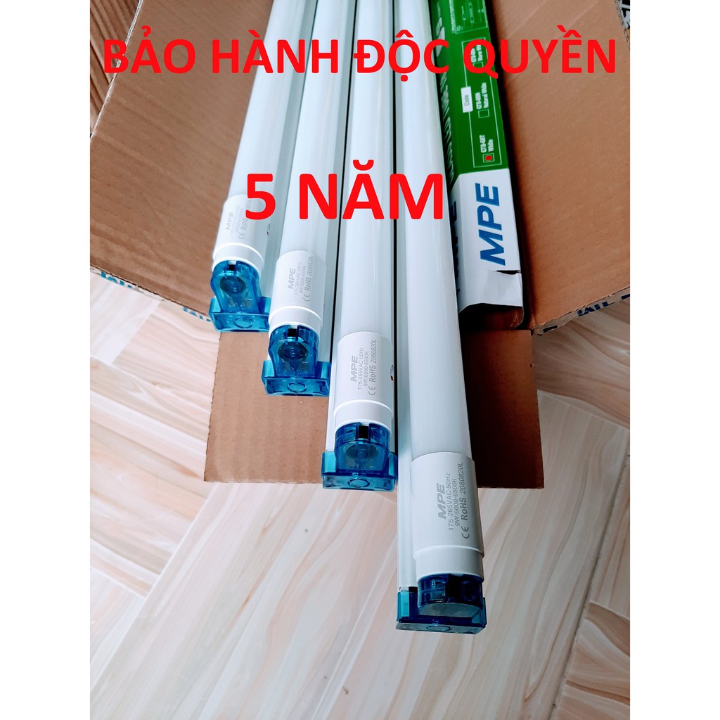 Combo 4 Bộ Đèn Led Tuýp 6 tấc 60cm MPE Chính Hãng