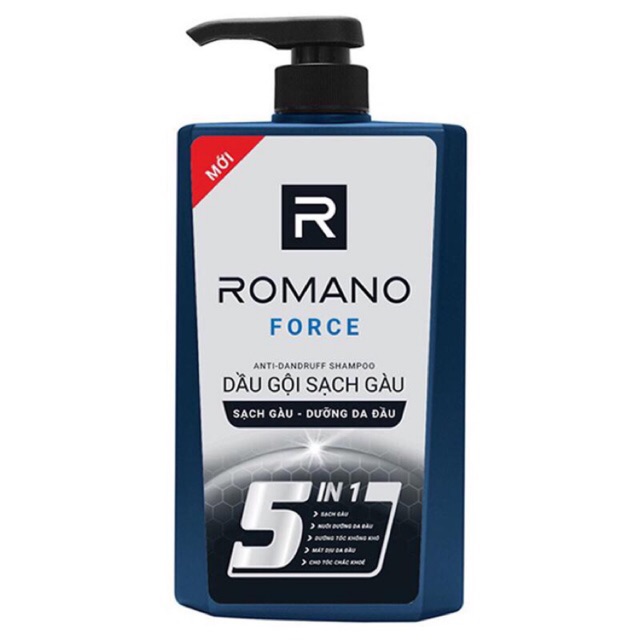 Dầu gội Romano 5in1 sạch gàu - Tắm gội 2in1 150g / 180g / 650g