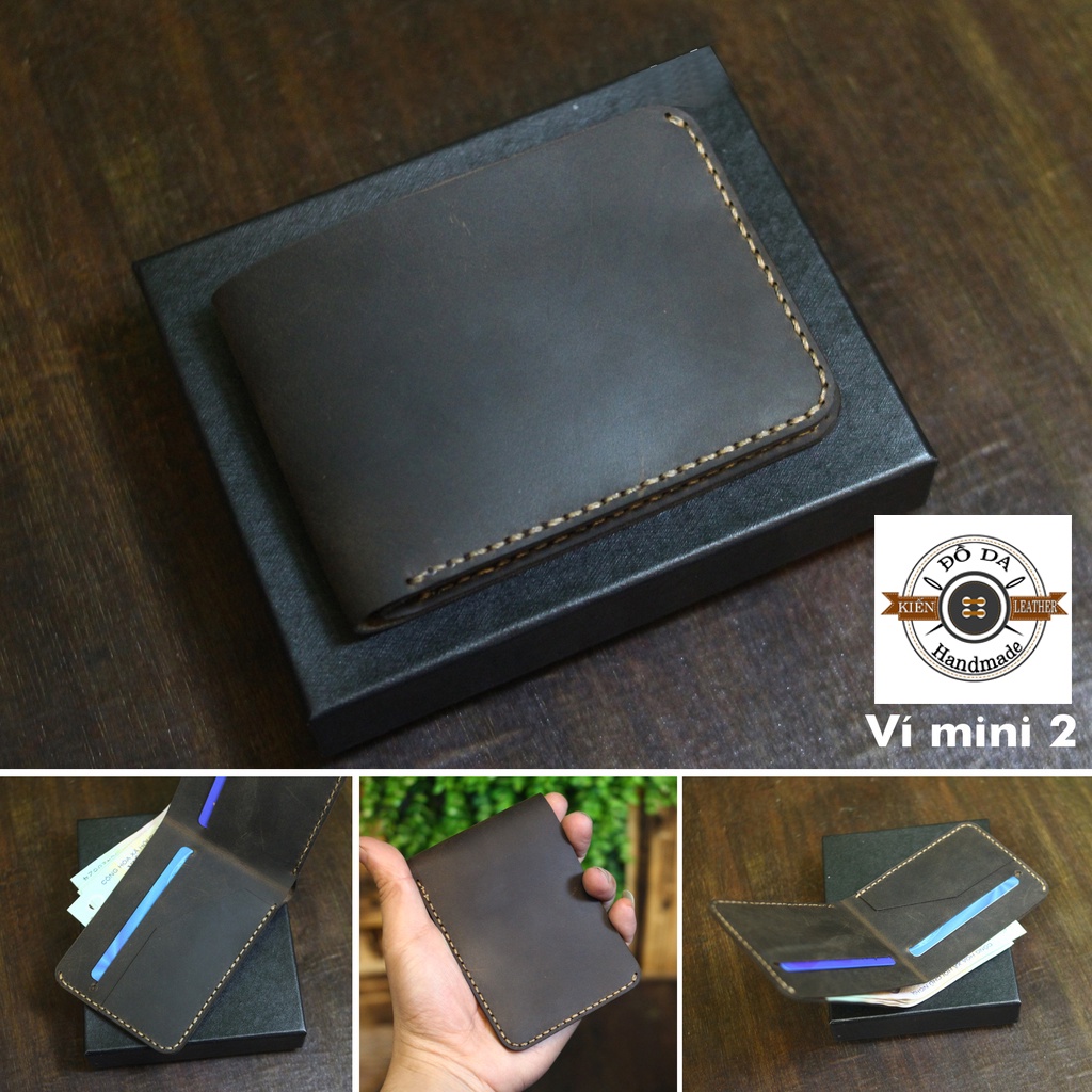 Ví để thẻ, card holder nhỏ gọn tiện dụng, Chất liệu da thật 100%