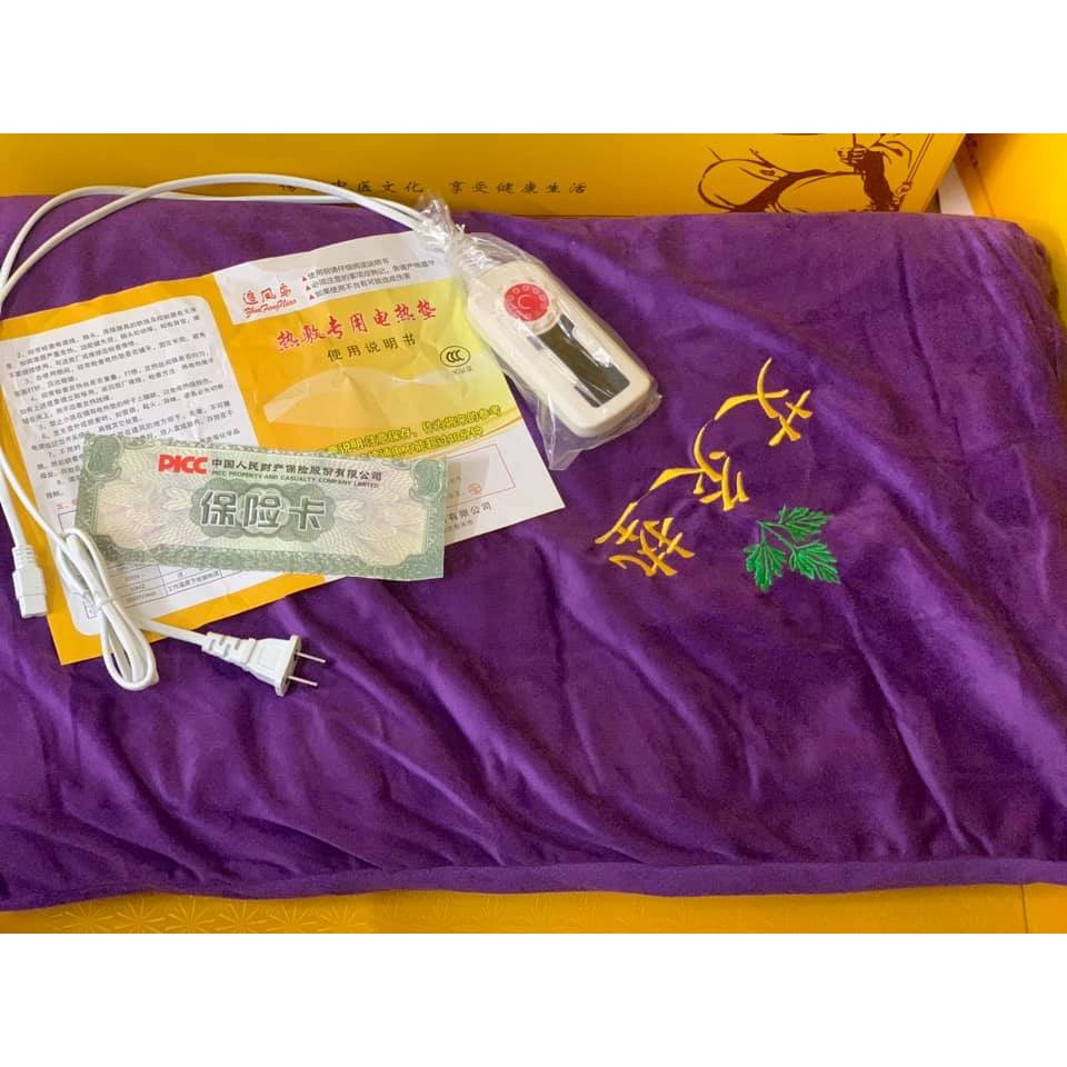 Thảm ngải cứu | Đệm sưởi ngải cứu đông y Trung Quốc, giúp thư giãn kinh mạch | Thảm Nhung