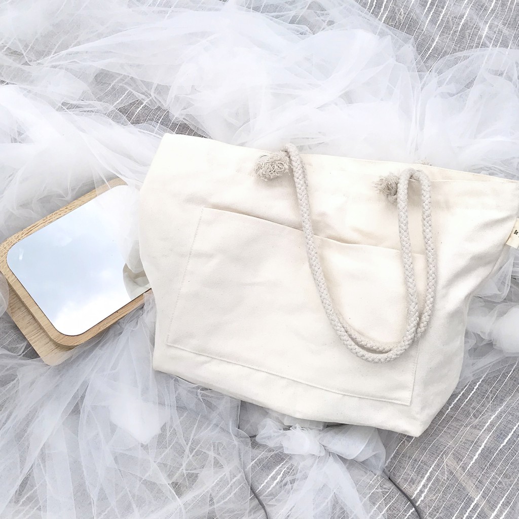 Túi tote vải canvas dây thừng Tadi house hot trend