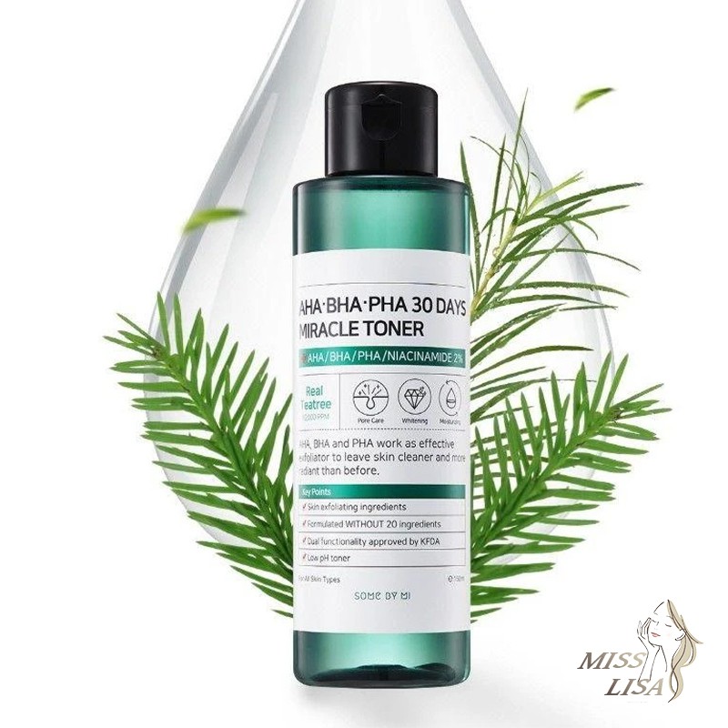 Nước Hoa Hồng Giảm Mụn Some By Mi AHA-BHA-PHA 30 Days Miracle Toner 150ml