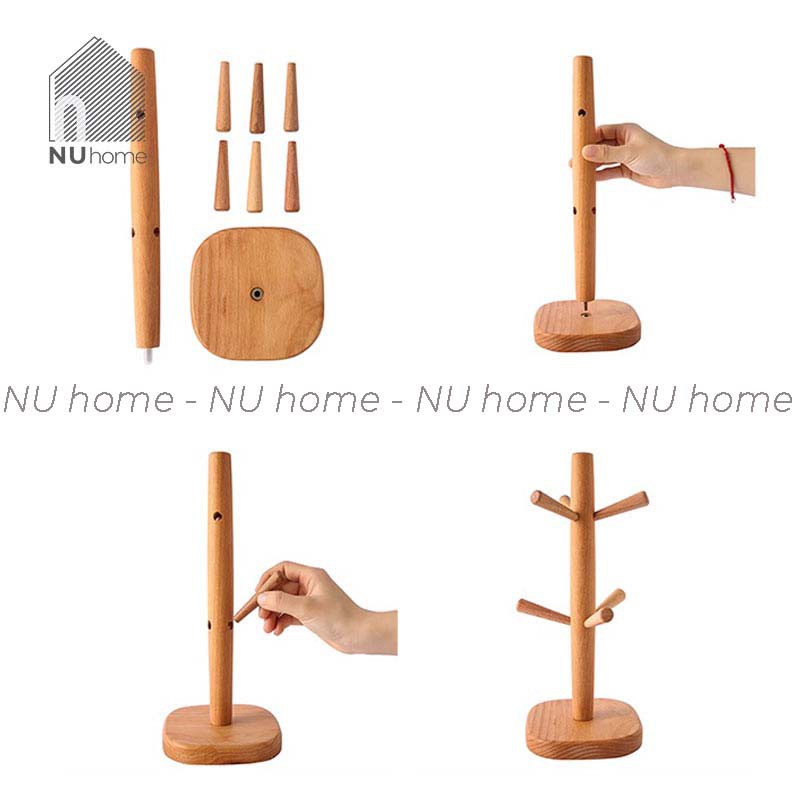 nuhome.vn | Cây treo ly - Suri, cây treo ly bằng gỗ thiết kế đơn giản, đẹp mắt và sang trọng