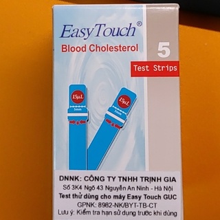 Que thử mỡ máu, cholesterol cho máy đo Easy Touch GCU