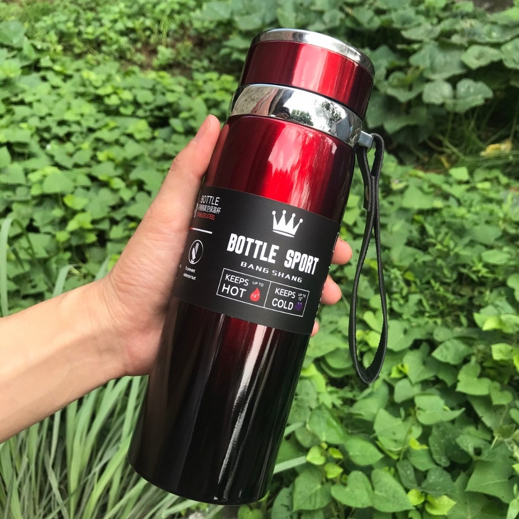 Bình giữ nhiệt 1000ml XinLang 2 lớp Inox kiểu dáng thể thao, Bình nước giữ nhiệt Inox 2 lớp dung tích 1000ml siêu đẹp
