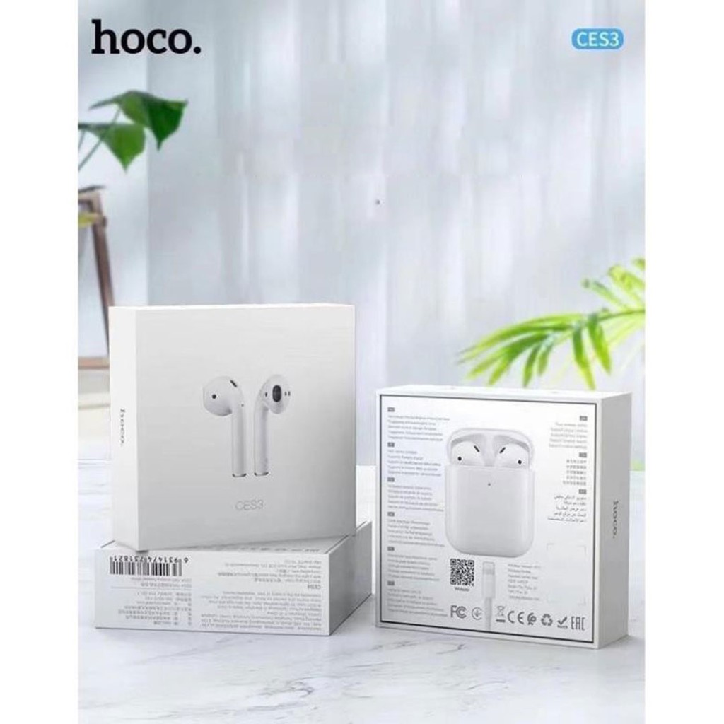 Tai nghe Bluetooth TWS Hoco CES3 V5.0, định vị, đổi tên, chạm cảm ứng, cửa sổ kết nối, pin 320mAh - Hàng Chính Hãng