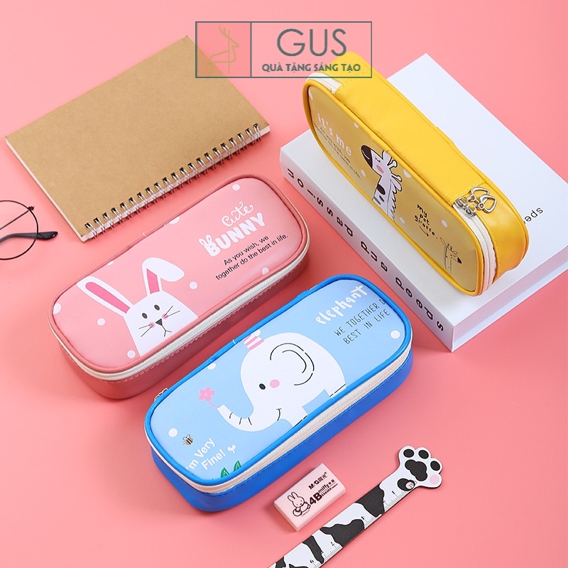 Hộp bút Da PU thú bunny GusShop