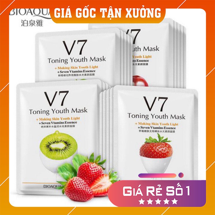 Mặt nạ giấy FREESHIP Nạ giấy Bioauqa dưỡng trắng da mụn cấp ẩm hàng nội địa trung