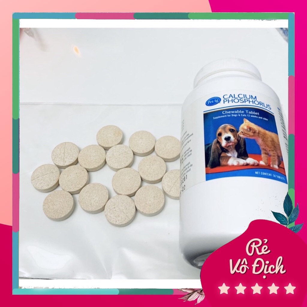 [Lẻ 1 viên ] Canxi nhập Mỹ chắc xương chó mèo-Calcium phosphorus