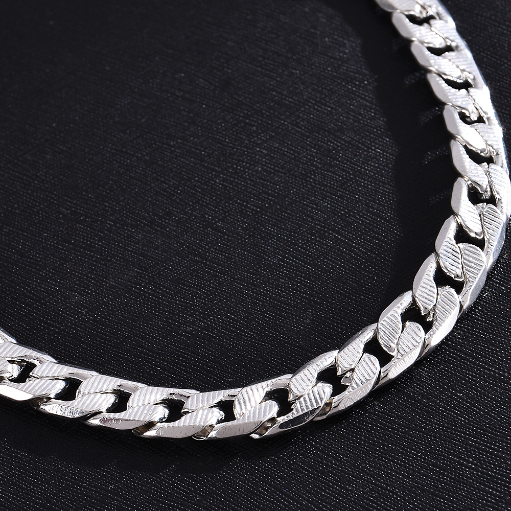 Vòng Tay Bạc Thiết Kế Đơn Giản Phong Cách Cá Tính Thời Trang Nam